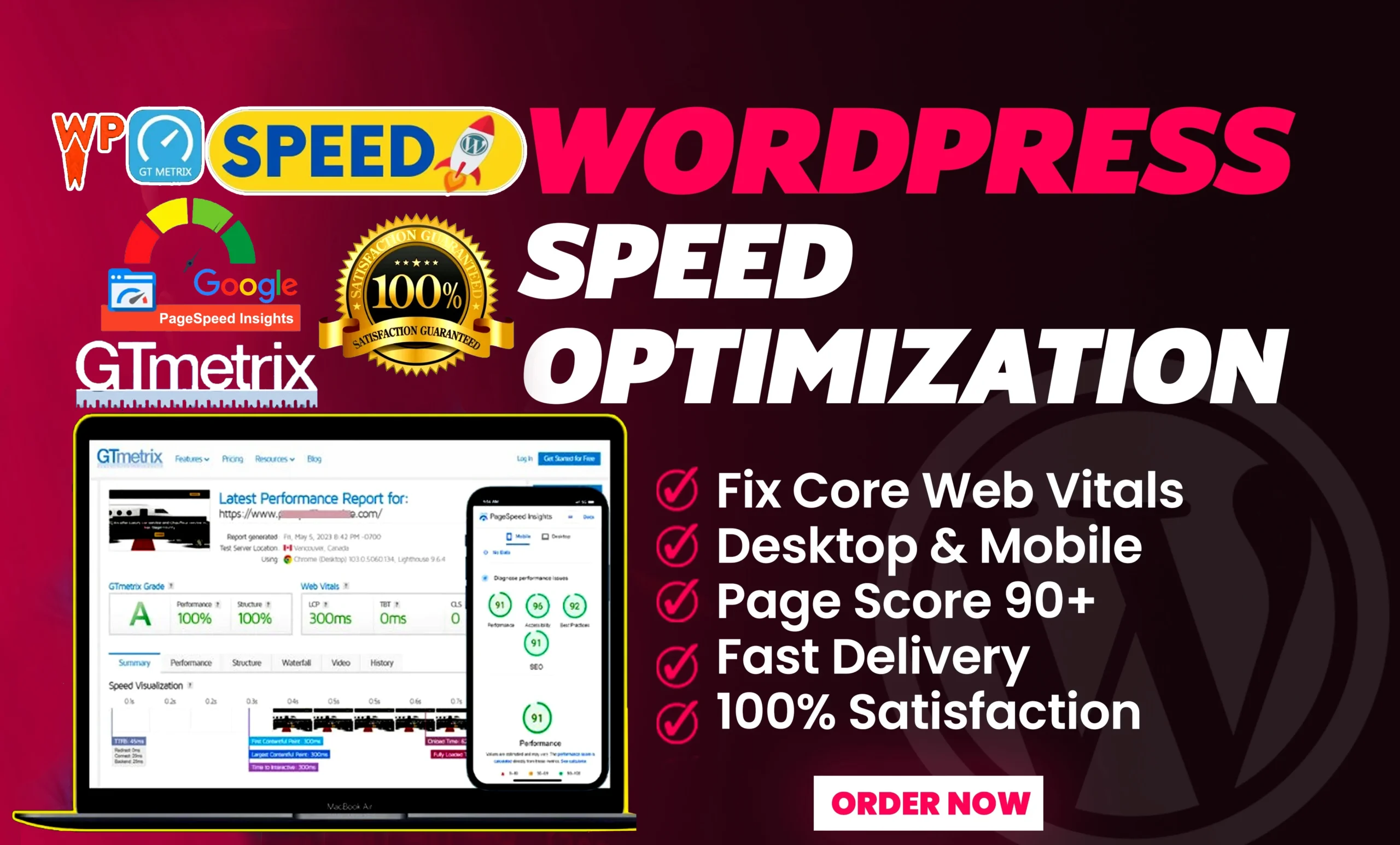 Otimizar melhorar o tempo de carregamento WordPress, Google, gtmetrix